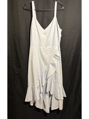 LUSH Womens M Pale Blue Ruffle High Low Maxi Dress NWT Nordstrom